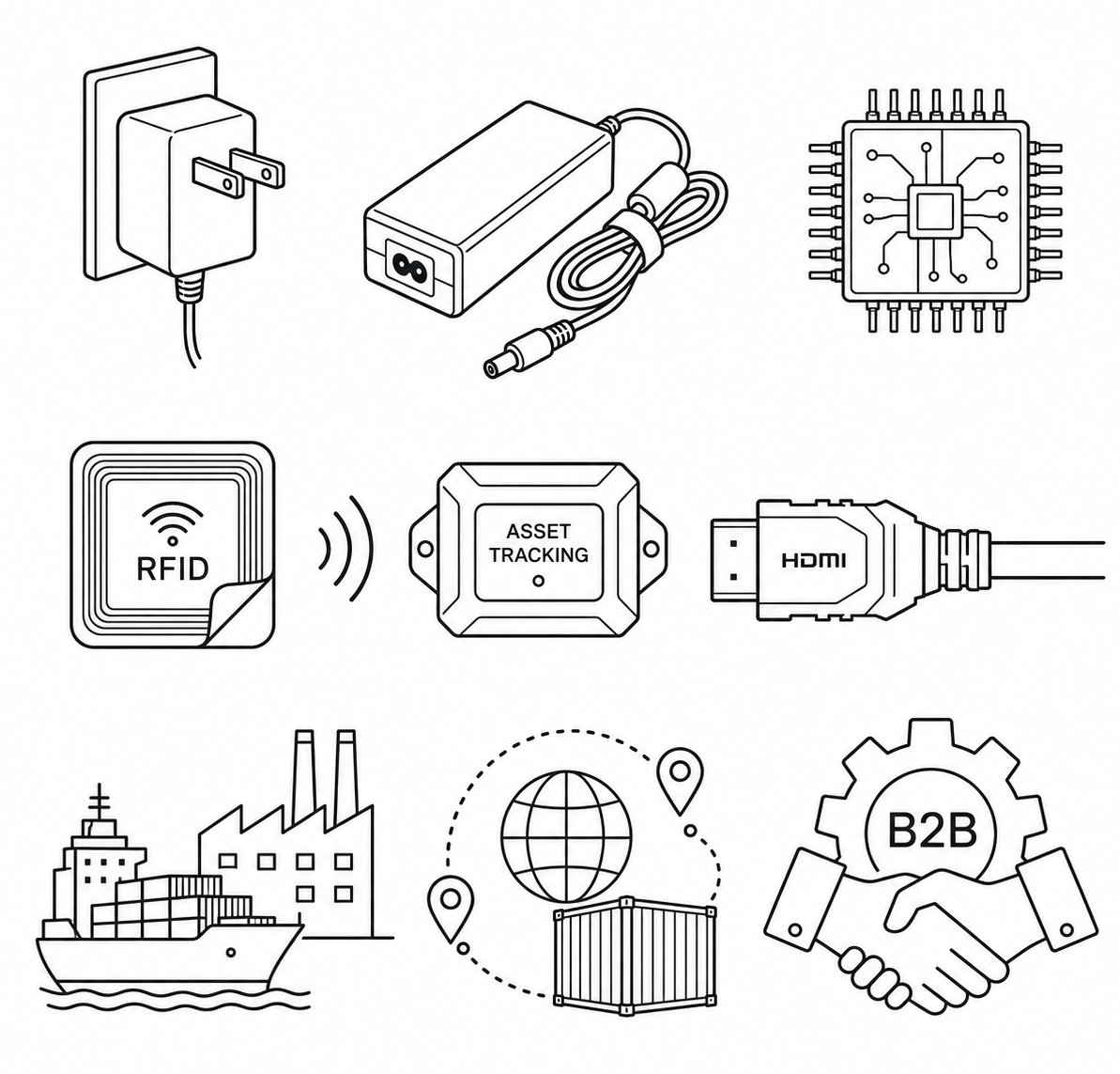 Icono técnico de Conectividad & Retail B2B
